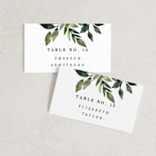 "Clearing" - Place Cards in Leaf by Alethea and Ruth - Front with Free Guest Printing