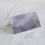 "Sea Splash" - Place Cards in Amethyst by Alethea and Ruth - Folded Back of Card