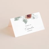 "rose drop" - Place Cards in Rose by Cass Imagines - Folded with Free Guest Printing