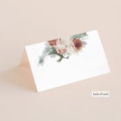 "rose drop" - Place Cards in Rose by Cass Imagines - Folded Back of Card