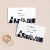 "Bold city" - Place Cards in Ivory by Cass Imagines - Front with Free Guest Printing