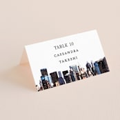 "Bold city" - Place Cards in Ivory by Cass Imagines - Folded with Free Guest Printing