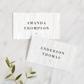 "Rustic Grain" - Place Cards in Ashwood by Oma N. Ramkhelawan - Front with Free Guest Printing