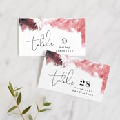 "living coral" - Place Cards in Coral by Phrosné Barwood - Front with Free Guest Printing