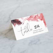 "living coral" - Place Cards in Coral by Phrosné Barwood - Folded with Free Guest Printing