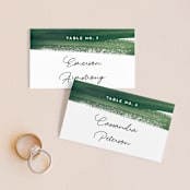 "Evergreens Watercolor" - Place Cards in Forest by Yao Cheng Design - Front with Free Guest Printing