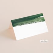 "Evergreens Watercolor" - Place Cards in Forest by Yao Cheng Design - Folded Back of Card
