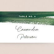 "Evergreens Watercolor" - Place Cards in Forest by Yao Cheng Design - Detail