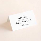 "type" - Place Cards in Onyx by Lauren Chism - Folded with Free Guest Printing