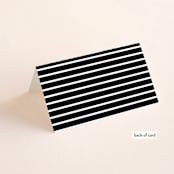 "type" - Place Cards in Onyx by Lauren Chism - Folded Back of Card