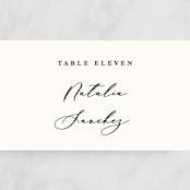"Eternal" - Place Cards in Ecru by Carly Reed Walker - Detail