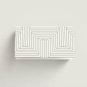 "Charming" - Place Cards in Pearl by AK Graphics - Folded Back of Card