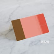 "painted colorblock" - Place Cards in Poppy by Angela Marzuki - Folded Back of Card