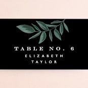 "Forest Crest" - Place Cards in Obsidian by Alethea and Ruth - Detail