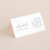 "Love Beyond Measure" - Place Cards in Mineral by Oscar and Emma - Karly Depew - Folded with Free Guest Printing