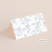 "Love Beyond Measure" - Place Cards in Mineral by Oscar and Emma - Karly Depew - Folded Back of Card