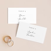 "Tallulah" - Place Cards in Linen by Jennifer Wick - Front with Free Guest Printing