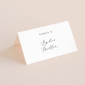 "Tallulah" - Place Cards in Linen by Jennifer Wick - Folded with Free Guest Printing