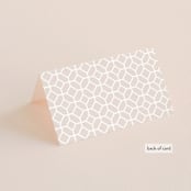 "Tallulah" - Place Cards in Linen by Jennifer Wick - Folded Back of Card