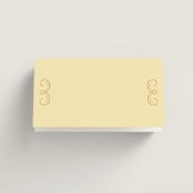 "Vintage Label" - Place Cards in Butter by Nazia Hyder - Blank front