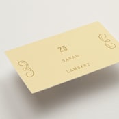 "Vintage Label" - Place Cards in Butter by Nazia Hyder - Detail
