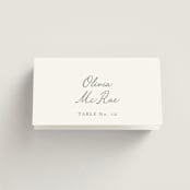 "signature monogram" - Place Cards in Sage by Sara Hicks Malone - Folded with Free Guest Printing