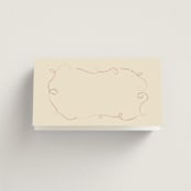"The Swan" - Place Cards in Buttercream by Helena Vitto - Blank front