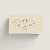 "The Swan" - Place Cards in Buttercream by Helena Vitto - Folded Back of Card