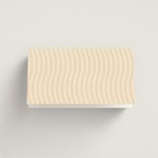 "French Whimsy Script" - Place Cards in Champagne by Wallace Design Co. - Folded Back of Card