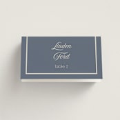"Ritzy" - Place Cards in French Blue by Nicoletta Savod - Folded with Free Guest Printing