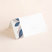 "Bouquet" - Place Cards in Cobalt by Jen Owens - Blank front