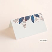 "Bouquet" - Place Cards in Cobalt by Jen Owens - Folded Back of Card