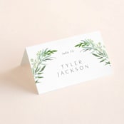 "I do" - Place Cards in Fern by Creo Study - Folded with Free Guest Printing