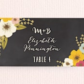 "Plentiful Blossoms" - Place Cards in Soft Peach by Faith Harlow - Detail