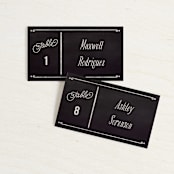 "Slated Forever" - Place Cards in Chalkboard by GeekInk Design - Front with Free Guest Printing