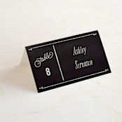 "Slated Forever" - Place Cards in Chalkboard by GeekInk Design - Folded with Free Guest Printing