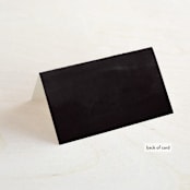 "Slated Forever" - Place Cards in Chalkboard by GeekInk Design - Folded Back of Card