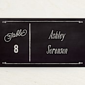 "Slated Forever" - Place Cards in Chalkboard by GeekInk Design - Detail
