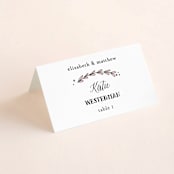 "Always" - Place Cards in Blush by Susan Brown - Folded with Free Guest Printing