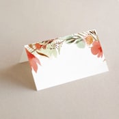 "New Blossoms" - Place Cards in Peach by Olivia Raufman - Blank front