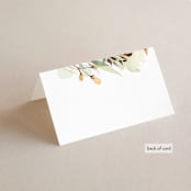 "New Blossoms" - Place Cards in Peach by Olivia Raufman - Folded Back of Card