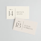 "The Manor" - Place Cards in Buff by Pixel and Hank - Front with Free Guest Printing