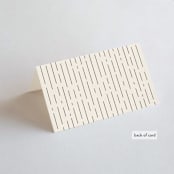 "The Manor" - Place Cards in Buff by Pixel and Hank - Folded Back of Card