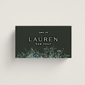 "Juniper" - Place Cards in Emerald by Kate Ahn - Front with Free Guest Printing