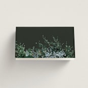 "Juniper" - Place Cards in Emerald by Kate Ahn - Folded Back of Card