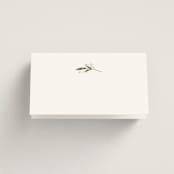 "Soft Sprigs" - Place Cards in Champagne by Jennifer Postorino - Blank front