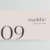 "Eclectic" - Place Cards in Dusty Rose by Vera Lim - Detail
