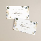 "Swept Away" - Place Cards in Petal by Leah Bisch - Front with Free Guest Printing