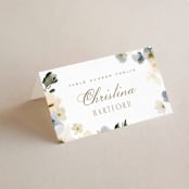"Swept Away" - Place Cards in Petal by Leah Bisch - Folded with Free Guest Printing