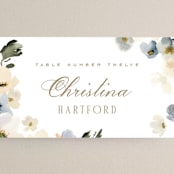 "Swept Away" - Place Cards in Petal by Leah Bisch - Detail